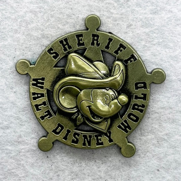 Disney Jewelry - 🔮 5/$25 Disney Mickey Mouse Sheriff Badge Walt Disney World